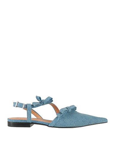 GANNI Ballerine Blu Fibre tessili