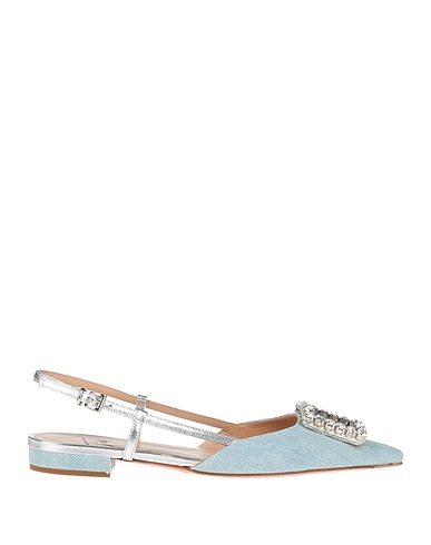 ROBERTO FESTA Footwear Blue Textile fibers, Leather