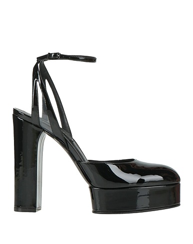 CASADEI Pumps Schwarz Leder, Andere Fasern