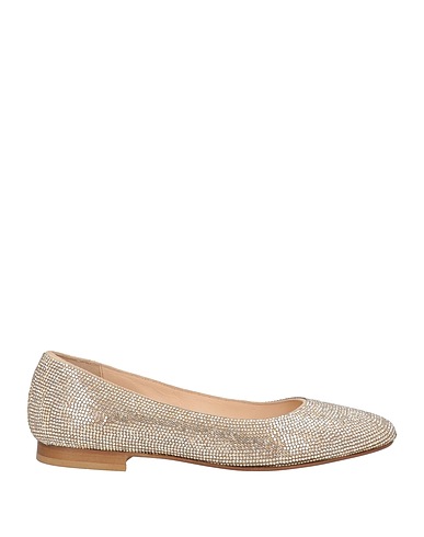 PROSPERINE® Ballet flats Platinum Leather, Textile fibres