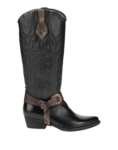 VELVET COSH Boots Black 100% Calf hair