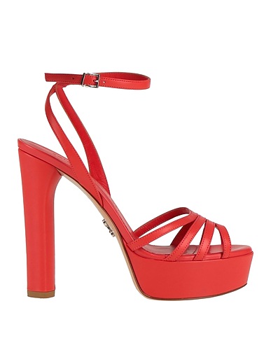 SERGIO LEVANTESI Sandalen Tomatenrot Leder