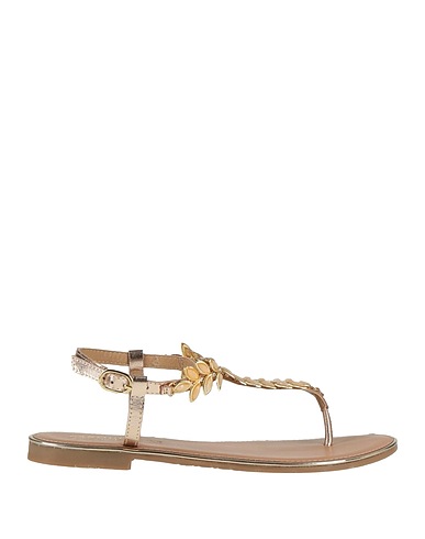 PARODI SUNSHINE Flip flops Gold Leather