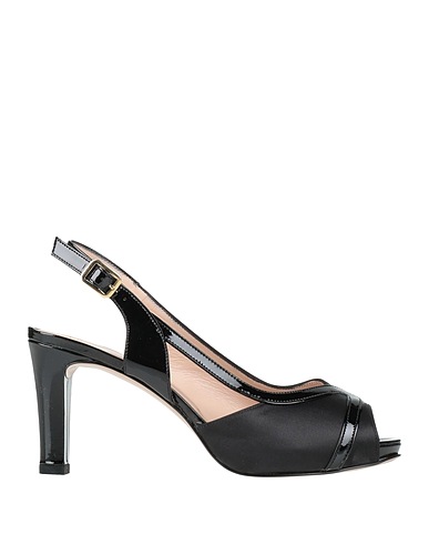DONNA SOFT Sandals Black Textile fibers
