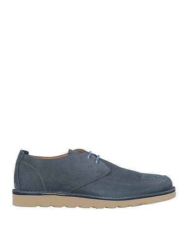 BOOMERANG Laced shoes Slate blue Leather