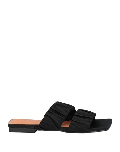 GANNI Sandals Black Textile fibers