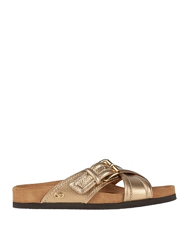 VALENTINO GARAVANI Sandals Gold Leather