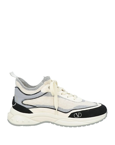 VALENTINO GARAVANI Sneakers Black Leather, Textile fibers