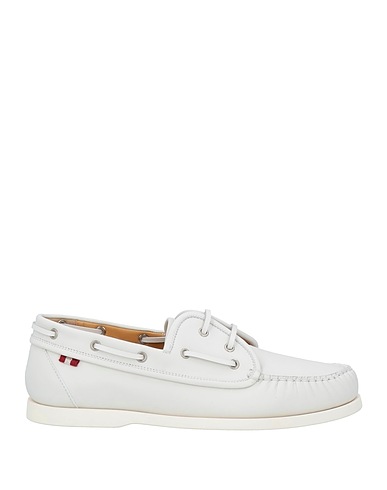 BALLY Loafers White Calfskin