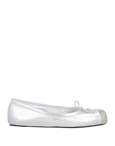 MCQUEEN Ballerine Argento Pelle