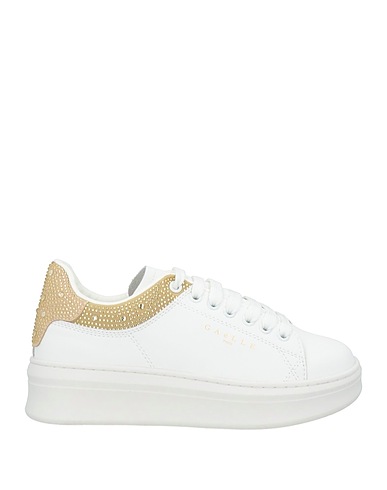GAëLLE Paris Sneakers Weiß Leder, Synthetisches Material
