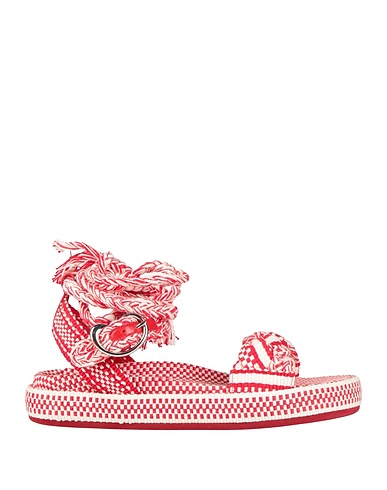AMAMBAIH Sandalen Rot Gewebefasern