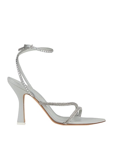 3JUIN Sandals Silver Leather
