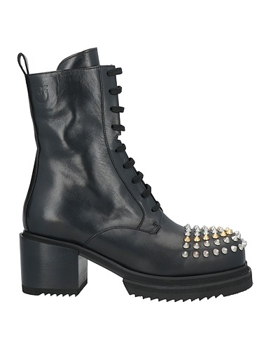 PINKO Ankle boot Black Calf hair