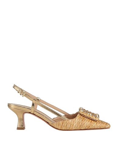 ROBERTO FESTA Court Platinum Leather, Natural raffia