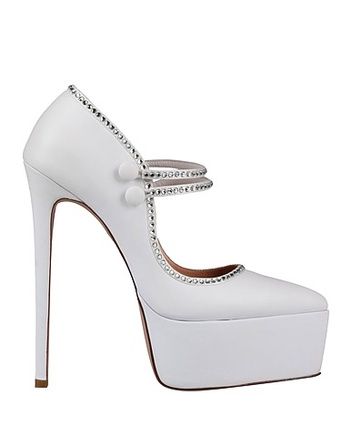 ANDREA WAZEN Pump White 100% Leather