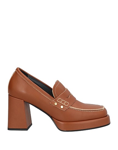 JANET & JANET Loafers Camel Calfskin