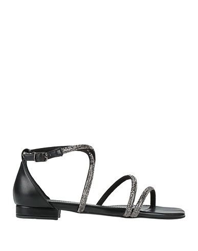TSAKIRIS MALLAS Sandali Nero Fibre tessili
