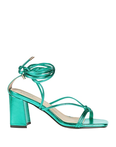 MENBUR Sandals Green Textile fibers