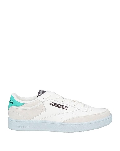 REEBOK Sneakers White Leather, Textile fibers