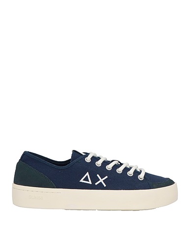 SUN 68 Sneakers Blue Leather, Textile fibres