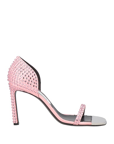 AREA x SERGIO ROSSI Sandals Pink Textile fibres