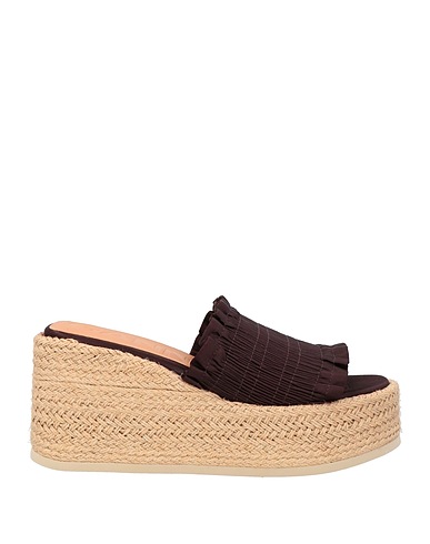 GANNI Espadrilles Chocolate brown Textile fibers