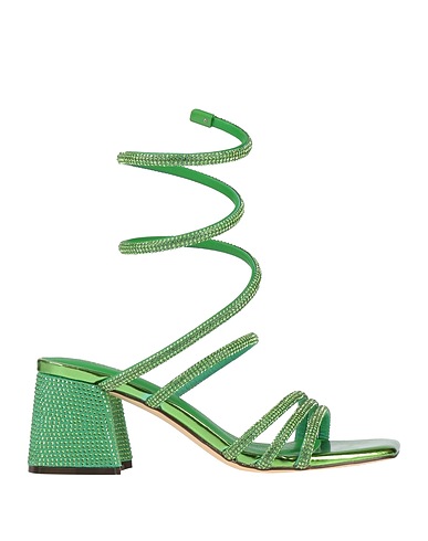 MENBUR Sandals Emerald green Textile fibers