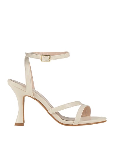 NILA & NILA Sandals Cream Textile fibres