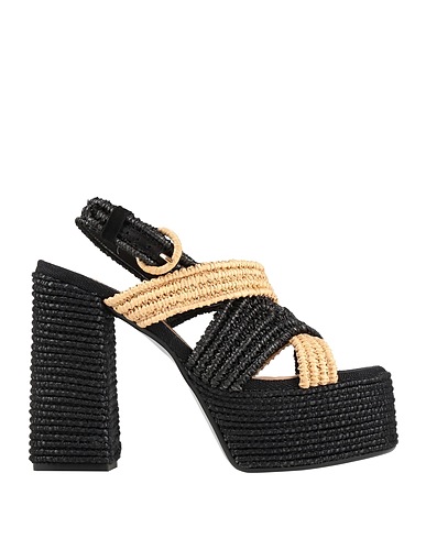 CASTAÑER Sandals Black Textile fibres