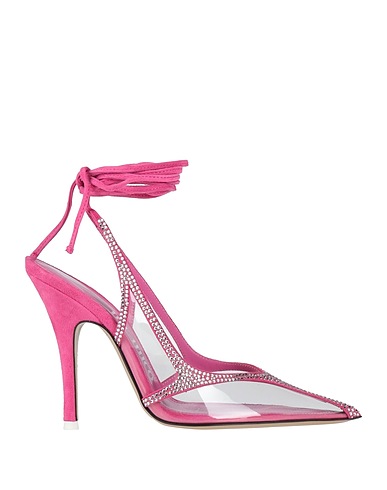 THE ATTICO Pumps Rosa Leder, Gewebefasern