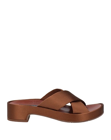 PEDRO GARCÍA Sandals Brown Textile fibers