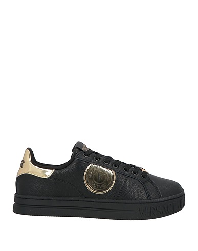 VERSACE JEANS COUTURE Sneakers Black Leather, Synthetisches Material