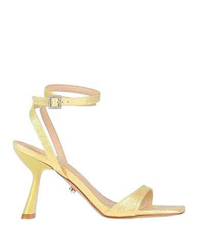 TWENTY FOUR HAITCH Sandals Yellow Textile fibres