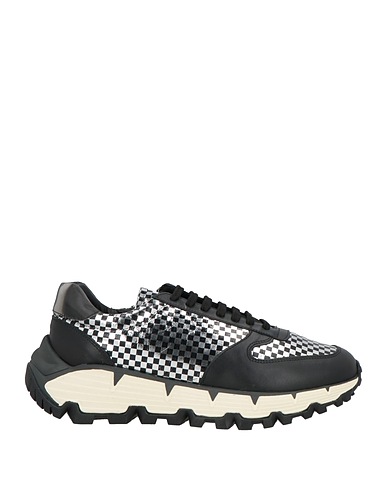 P448 Sneakers Black Leather, Textile fibres