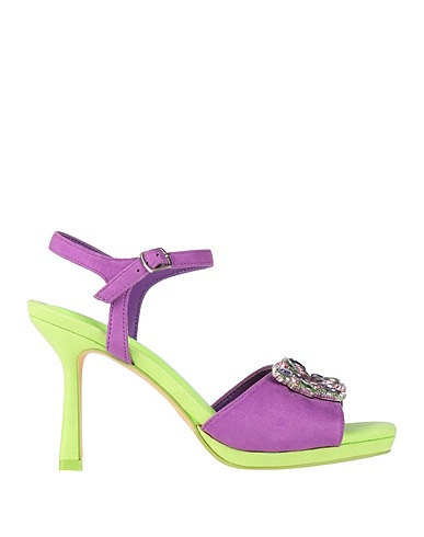MENBUR Sandals Purple Leather