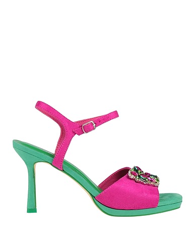 MENBUR Sandals Fuchsia Leather
