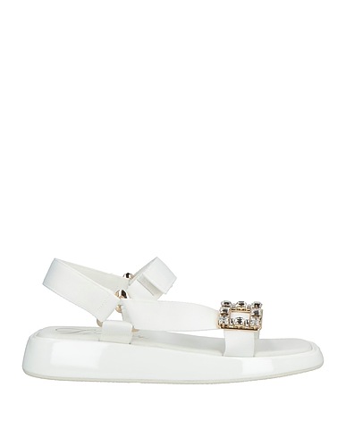 ROGER VIVIER Sandals White Textile fibres
