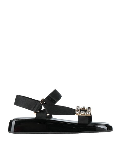 ROGER VIVIER Sandalia Negro Fibras textiles