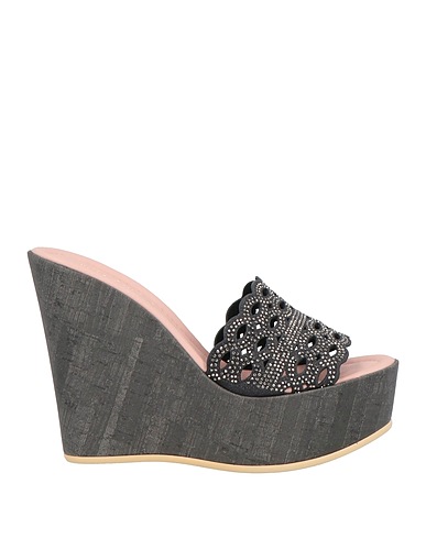 NILA & NILA Sandals Black Textile fibres