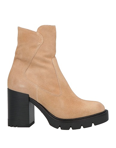 JANET & JANET Ankle boot Beige Leather