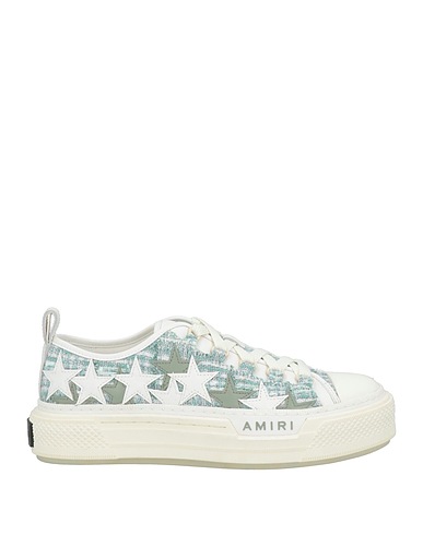 AMIRI Sneakers Sage green Leather, Textile fibers