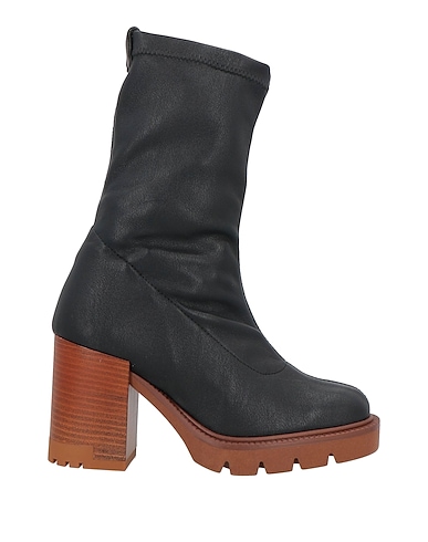 JANET & JANET Ankle boot Black Textile fibers