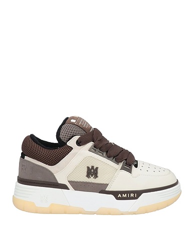 AMIRI Sneakers Dunkelbraun Leder, Gewebefasern