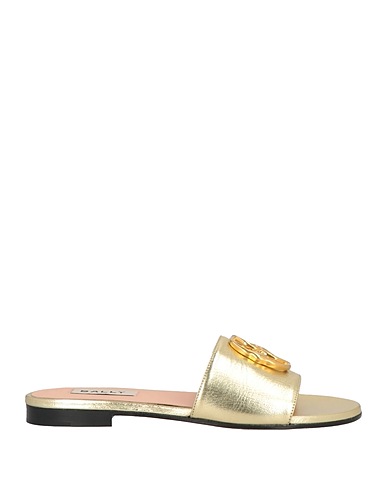 BALLY Sandals Gold Leather