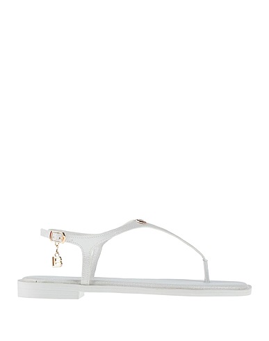LAURA BIAGIOTTI Flip flops Off white Textile fibres