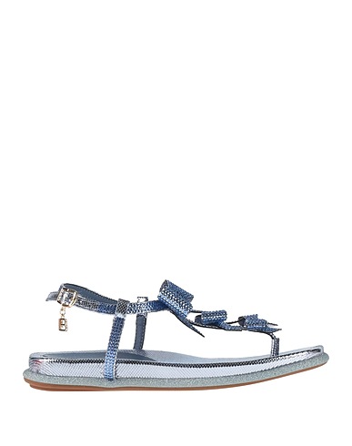 LAURA BIAGIOTTI Flip flops Blue Textile fibres