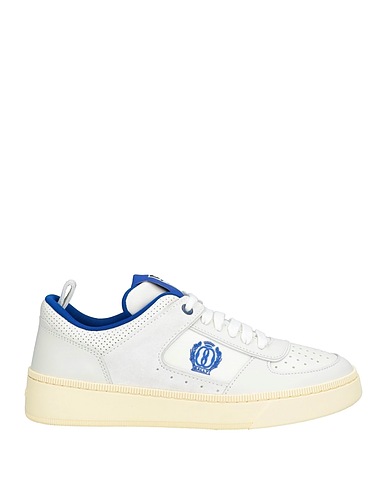 BALLY Sneakers White Leather, Textile fibres