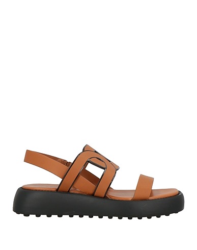 TOD'S Sandals Brown Leather