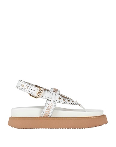 CORAL BLUE Flip flops White Leather